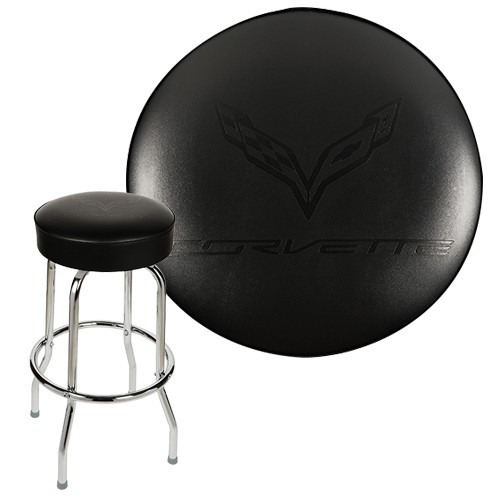 C7 Corvette Executive Leatherette Debossed Stool