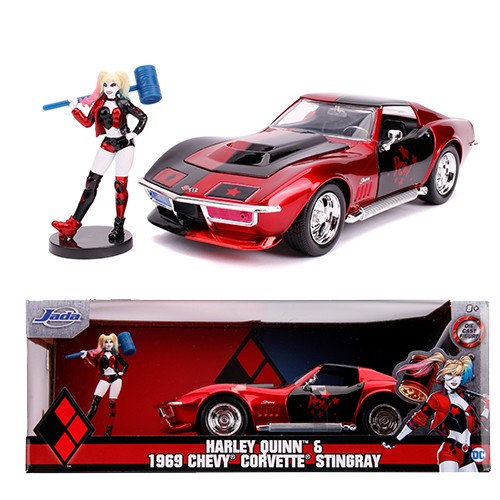 69 Corvette with Harley Quinn 1:24 Diecast