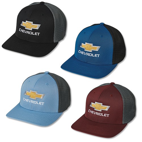 Chevrolet Flexfit Meshback with Gold Bowtie