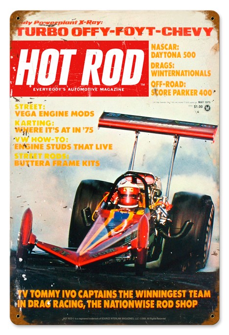 Hot Rod Magazine Cover "TV Tommy Ivo" (May. 1975) Sign