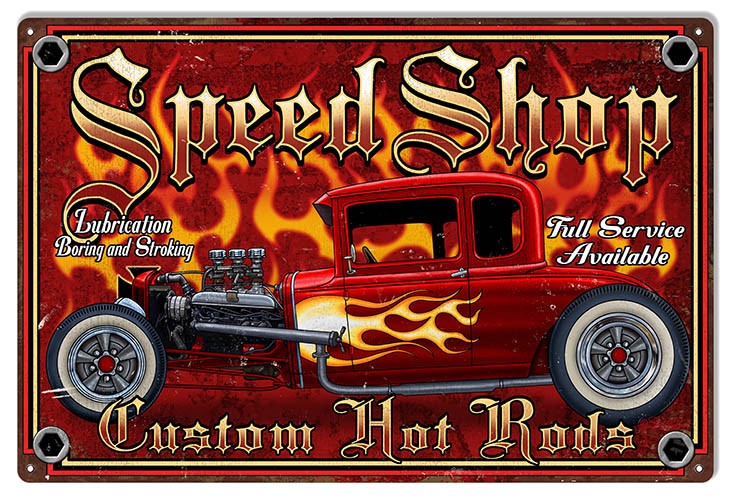 Speed Shop Vintage Sign 24 x 16