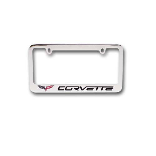 C6 Corvette License Plate Frame - Chrome