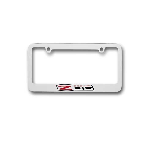 Corvette Z06 505 HP License Plate Frame Chrome