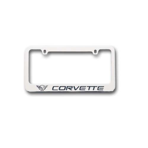 Corvette License Plate Frame - Chrome