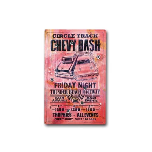 CIRCLE TRACK METAL POSTER