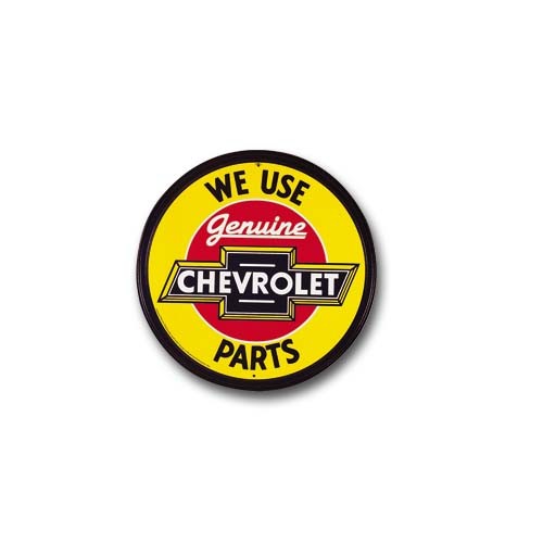 GENUINE CHEVROLET PARTS TIN SIGN 11 3/4"