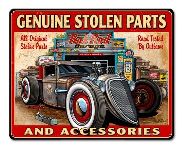 Genuine Stolen Parts Vintage Sign 15 x 12