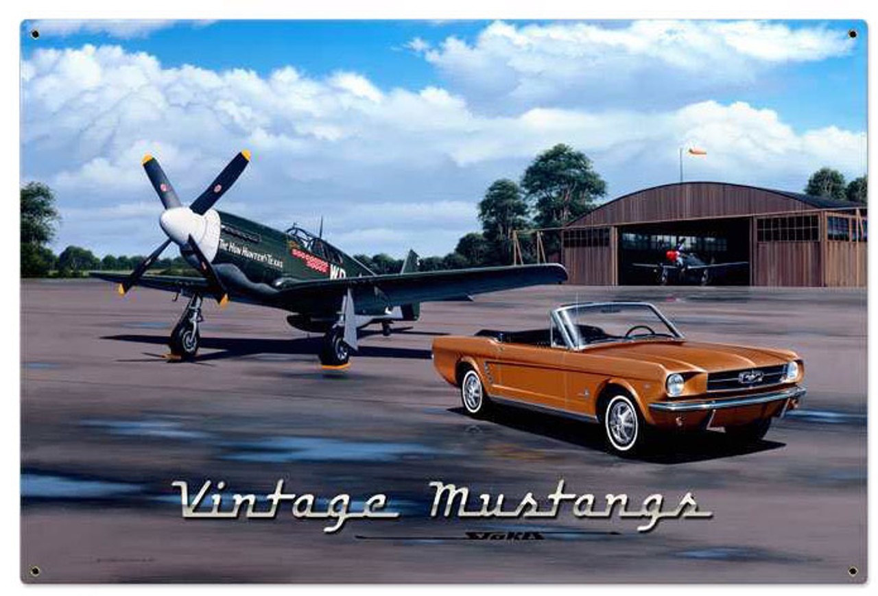 Vintage Mustangs Metal Sign 16 x 24