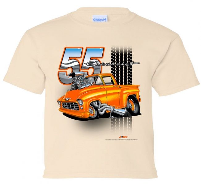 Youth 55 Chevy Truck Tooned Up T Shirt