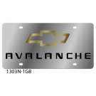 Chevrolet Avalanche 2007 License Plate with Gold Bowtie