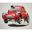 1940 Willys Big John Gasser Vintage Sign