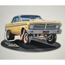 1965 Falcon Gasser Cut-Out Sign 18 x 11