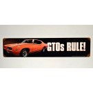 GTOs Rule Vintage Metal Sign 28 x 6