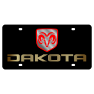 Dodge Dakota Lazer-Tag License Plate Gold Font