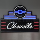 Chevelle Art Deco Marquee LED Flex Neon Sign in Steel Can with Bowtie