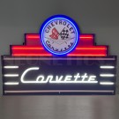 Corvette Art Deco Marquee LED Flex Neon Sign in Steel Can