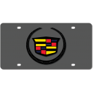 Cadillac Black Crest 2001-2014 Carbon Steel License Plate