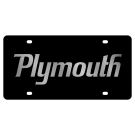 Plymouth Carbon Steel License Plate