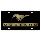 Ford 05 Mustang Carbon Steel Gold License Plate 