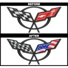 USA Flag Overlay Kit for OEM C5 Emblems