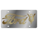 Ford V8 License Plate - Stainless Style