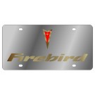 Pontiac Firebird License Plate with Gold Font