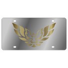 Pontiac Firebird License Plate with Gold Logo
