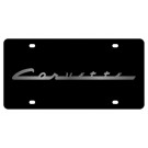 Chevy Corvette Retro Script Lazer-Tag License Plate