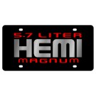 Dodge 5.7 Liter HEMI Magnum License Plate - Lazer Style