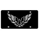 Pontiac Firebird Trans Am Lazer-Tag License Plate Silver Logo