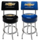 Chevrolet EZ-Comfort Counter Stool with Chevy Bowtie and Back