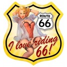 Route 66 Pinup Vintage Sign 15 x 15