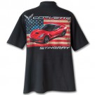 C7 Corvette Stingray T-Shirt with American Flag
