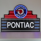 Art Deco Marquee Pontiac LED Flex-Neon Sign in Steel Can