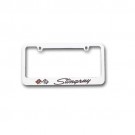 Corvette Stingray License Plate Frame Chrome