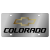 Chevy Colorado License Plate with Gold Bowtie