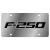 Ford F-250 Stainless Steel License Plate Badge Only