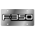 Ford F-350 Stainless Steel Badge License Plate 