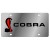 Ford Mustang Cobra Retro Word License Plate 