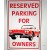Reserved For Corvette Metal Sign 12 x 18