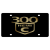 Chrysler 300C Hemi Carbon Steel License Plate Gold Logo