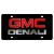 GMC Denali Carbon Steel License Plate Silver Font