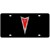 Pontiac Logo Carbon Steel License Plate 