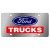 Ford Trucks License Plate with Red Badge