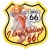 Route 66 Pinup Vintage Sign 15 x 15