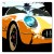 Corvette Sq Yellow Vintage Sign 12 x 12